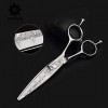 Professionnel 6 pouces de précision Twin Tail Razor Edge Ciseaux de coiffeur en acier inoxydable Ciseaux-coupe de cheveux, co