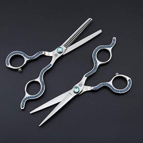 SEESEE.U Ciseaux de Coupe de Cheveux Professionnels en Acier Inoxydable 440C précision 2 pièces Ciseaux de Coiffeur amincisse