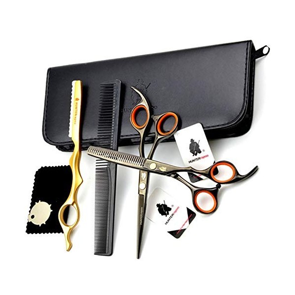 WYGC Scissors Professionnel Ciseaux Coiffure Tranchant et Coupe Précise Ciseaux de Coiffeur Combinaison Set Coupe De Cheveux 