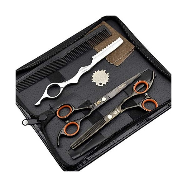 WYGC Scissors Professionnel Ciseaux Coiffure Tranchant et Coupe Précise Ciseaux de Coiffeur Combinaison Set Coupe De Cheveux 