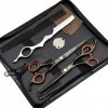 WYGC Scissors Professionnel Ciseaux Coiffure Tranchant et Coupe Précise Ciseaux de Coiffeur Combinaison Set Coupe De Cheveux 