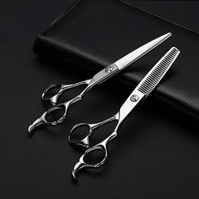 Strumenti per taglio dei capelli, Ensemble de ciseaux professionnels pour la coiffure, ciseaux plats et fins avec manche en b