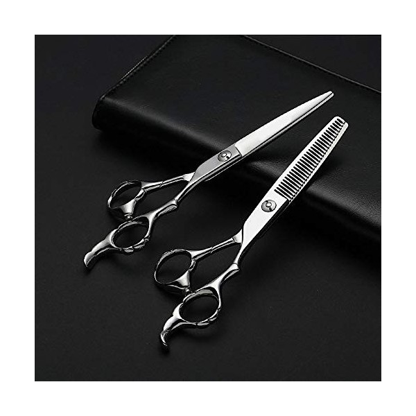 Strumenti per taglio dei capelli, Ensemble de ciseaux professionnels pour la coiffure, ciseaux plats et fins avec manche en b