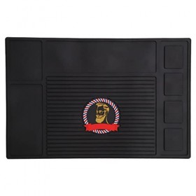 CUEI Tapis Organisateur de barbier, Tapis de barbier magnétique antidérapant Professionnel Flexible, Tapis de Poste de barbie