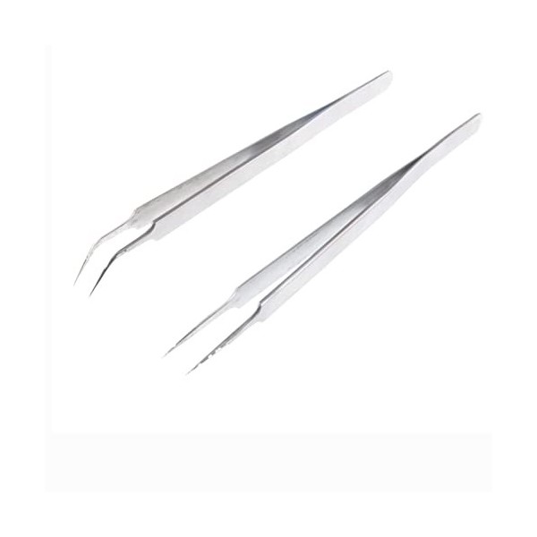 VANGLI Tweezers Long Ultra Precision Stainless Steel Tweezers Industry Straight Curved Electronic Pointed Tweezers for Phone 