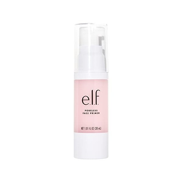 e.l.f. Cosmetics Apprêt pour le visage sans pores, parfait pour la peau, léger et durable, lisse et prépare pour créer une ba