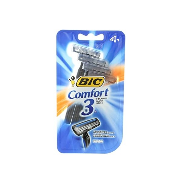 Bic Comfort 3 Shavers Sensitive Skin - 4 ct, Pack of 6