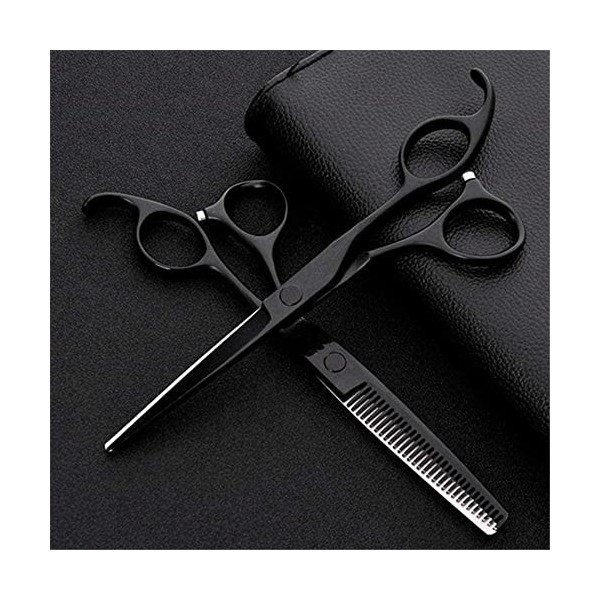 Professionnel japon acier 6 pouces noir cheveux ciseaux coupe makas ciseaux amincissement ciseaux de coiffure ciseaux de coif