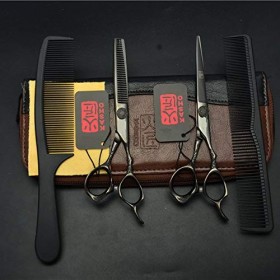 Kit de ciseaux pour animaux de compagnie, haut de gamme 6 pouces professionnel Japon ciseaux à cheveux ensemble de coupe de c