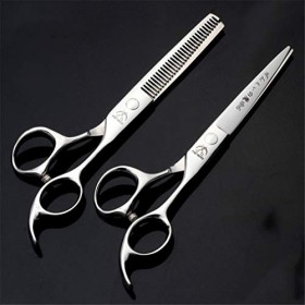 LIUSU Kit de Ciseaux pour Animaux de Compagnie, Ciseaux de Coiffure Professionnels 6,0 Pouces 440C Haute dureté Ciseaux à D