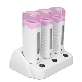 Chauffe-Cire à Chaleur Rapide Roll On Chauffe-Cire Triple Tube Épilation Machine à Fondre la Cire Épilateur à Cire