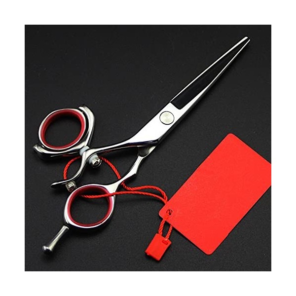 Ciseaux de coupe de cheveux, 5,5 pouces gaucher professionnel 440C Rotation coupe cheveux ciseaux coupe barbier coiffure cise