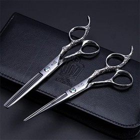 GYXZM Ciseaux de Coiffure Kit, Ciseaux de Cheveux Ciseaux de Ciseaux Professionnels Coupe-Cheveux Barber Salon Salon en Acier