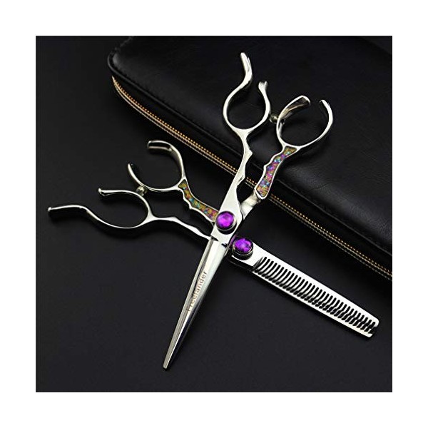 6 Pouces 440C Inoxydable Professionnel Salon De Coiffure De Coiffure Coupe De Cheveux Ensembles Et Cisaillement Plat Dilution