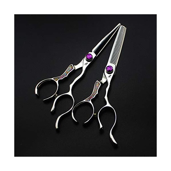 6 Pouces 440C Inoxydable Professionnel Salon De Coiffure De Coiffure Coupe De Cheveux Ensembles Et Cisaillement Plat Dilution