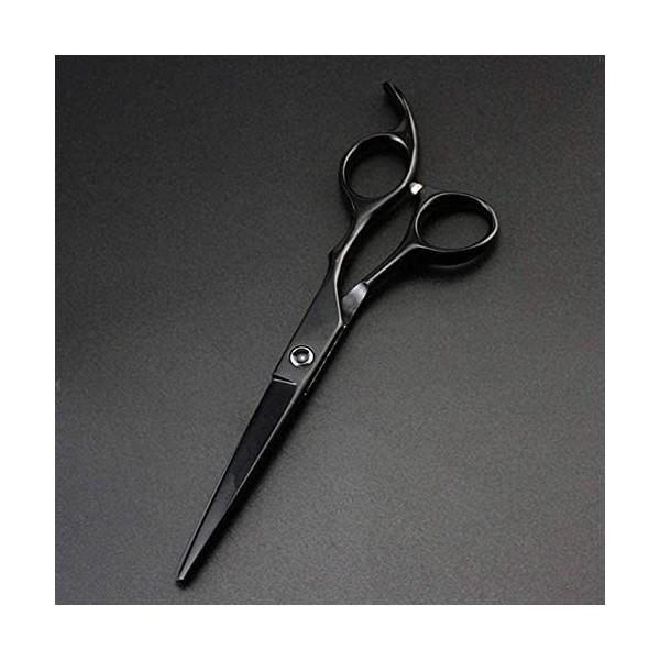 Ciseaux de Salon de coiffure noirs 440c, 6 pouces, pour couper les cheveux, ciseaux amincissants, ciseaux de coiffure