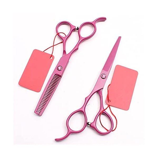 Ciseaux de coupe de coiffure pour gauchers et ciseaux de coiffeur amincissants Kits de cisaillement de cheveux pour coiffeur 