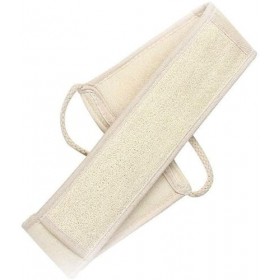 AKAZI Serviette exfoliante Épurateur de Dos en luffa avec poignée pour Douche et Bain Brosse exfoliante Longue Double Face po
