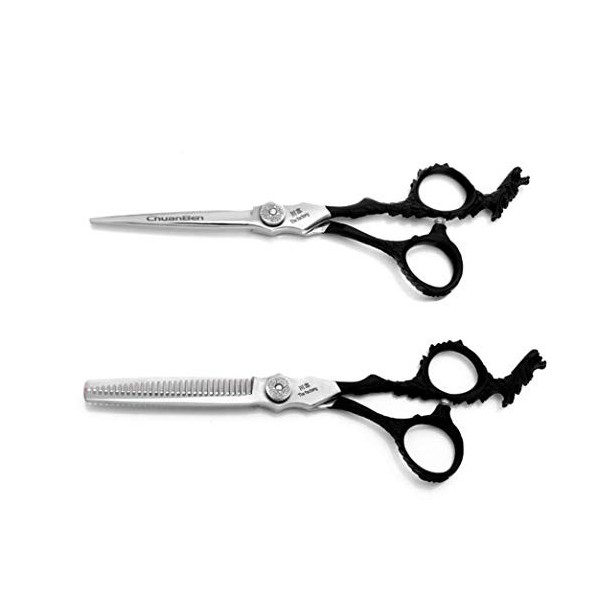 LIUSU Kit de Ciseaux pour Animaux de Compagnie, kit de Ciseaux de Coiffure Professionnels de 15,2 cm pour Coupe de Cheveux, C