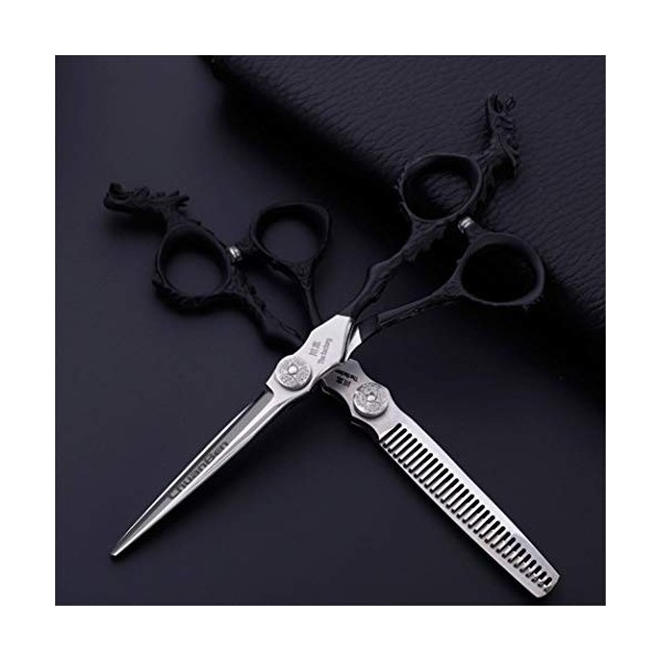 LIUSU Kit de Ciseaux pour Animaux de Compagnie, kit de Ciseaux de Coiffure Professionnels de 15,2 cm pour Coupe de Cheveux, C