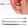 CCJW 3pcs / Set Acier Inoxydable Oreille Choix de Cire dissolvant nettoyant Oreille cueille cuillère cuillère Oreille oreille