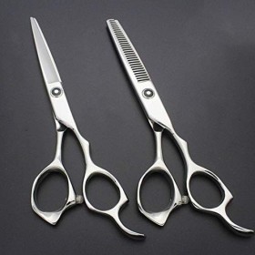 GaoF Ensemble de Coupe de Cheveux Professionnel pour Coiffeur de 6 Pouces, Tondeuse à Cheveux en Forme dépée, Ciseaux Plats 