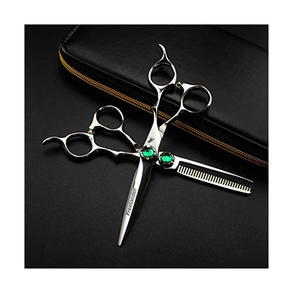 Ciseaux de Coiffure Professionnel Dilution Cisailles 6,0 Pouces Salon de Coiffure Set Haut de Gamme Ice Forging 440C élégant 