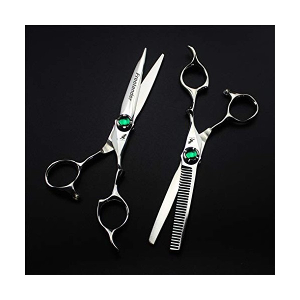 Ciseaux de Coiffure Professionnel Dilution Cisailles 6,0 Pouces Salon de Coiffure Set Haut de Gamme Ice Forging 440C élégant 