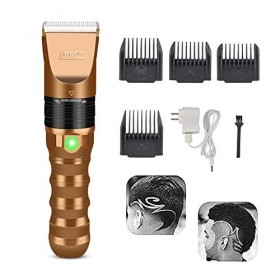 Tondeuse à Cheveux Pour Hommes,Professionelle Kit De Coupe éLectrique Rechargeable Tondeuse Cheveux Kit Silencieux Avec 4 Pei