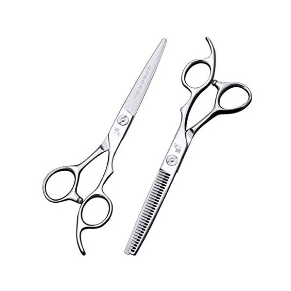 Ciseaux De Coiffure Professionnel Salon De Coiffure Set Haute Qualité Coiffeur Dilution Ciseaux Dents Plates Cut Combinaison 