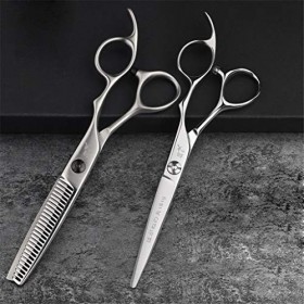 Ciseaux De Coiffure Professionnel Salon De Coiffure Set Haute Qualité Coiffeur Dilution Ciseaux Dents Plates Cut Combinaison 