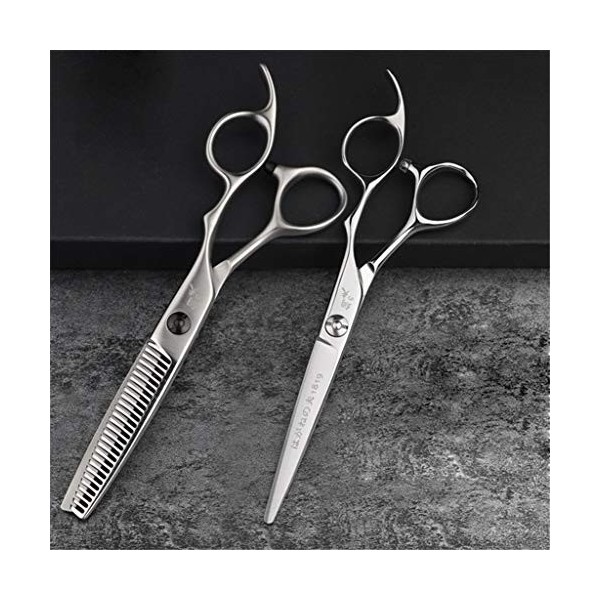 Ciseaux De Coiffure Professionnel Salon De Coiffure Set Haute Qualité Coiffeur Dilution Ciseaux Dents Plates Cut Combinaison 