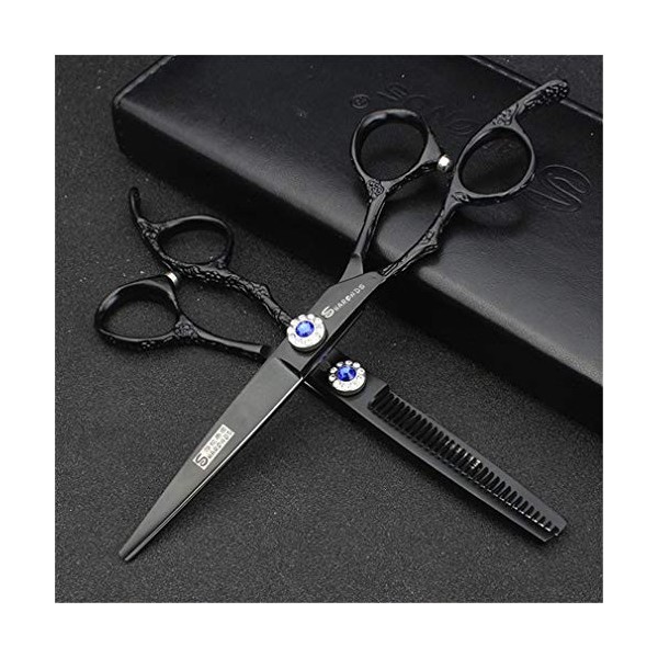 HIJIN Main Gauche Couper Les Cheveux Set Ciseaux, Dilution/Texture Coiffure Outils De Cisaillement, Ensembles Professionnel D