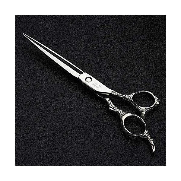 HIJIN Barber Coiffure Ciseaux Set, 7.0 Pouces Haircut Plat Et Dilution Ciseaux, Ciseaux pour Cheveux Cheveux Salon, Salon De 