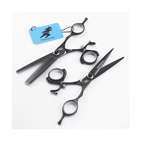 Couper Les Cheveux Ciseaux Set, Professional 6.0 Pouces Japon 440C Coiffure Cisailles Kit, Poignée 720 ° Spin, Eclaircie Barb