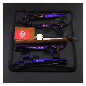 Xiaozhoukeji Ciseaux de toilettage pour Animaux de 7 Pouces Ensemble de cisailles de cisailles pour Chiens en Acier Inoxydabl...