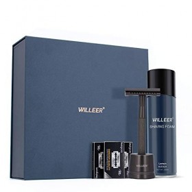 WILLEER Rasoirs de rasage à lancienne - Rasoirs traditionnels rétro classiques - Cadeau danniversaire pour homme ou femme -