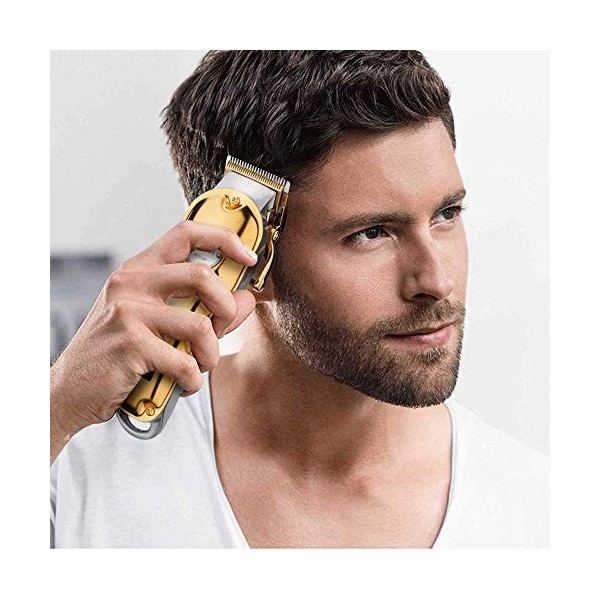 Tongeurs de cheveux électriques sans fil, kit de coupe de cheveux rechargeable sans fil pour coiffure pour la maison et coiff