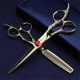 Professional Hairstylist 6,0 Pouces Ciseaux de Coiffure Haut de Gamme, Salon de Coiffure Coupe Dilution Cisailles Bouton de