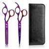 XINGYU Ciseaux à Cheveux en Acier Inoxydable Barber Salon Hair Tools Band Black Pack 2Pcs