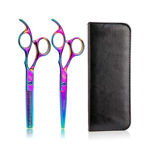 XINGYU Ciseaux à Cheveux en Acier Inoxydable Barber Salon Hair Tools Band Black Pack 2Pcs