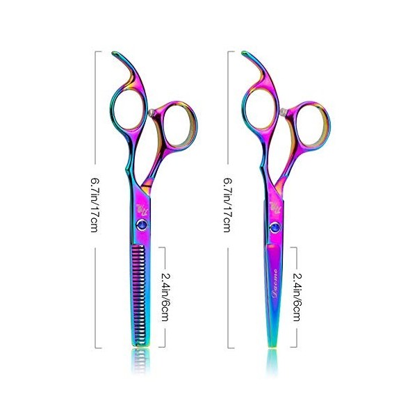 XINGYU Ciseaux à Cheveux en Acier Inoxydable Barber Salon Hair Tools Band Black Pack 2Pcs