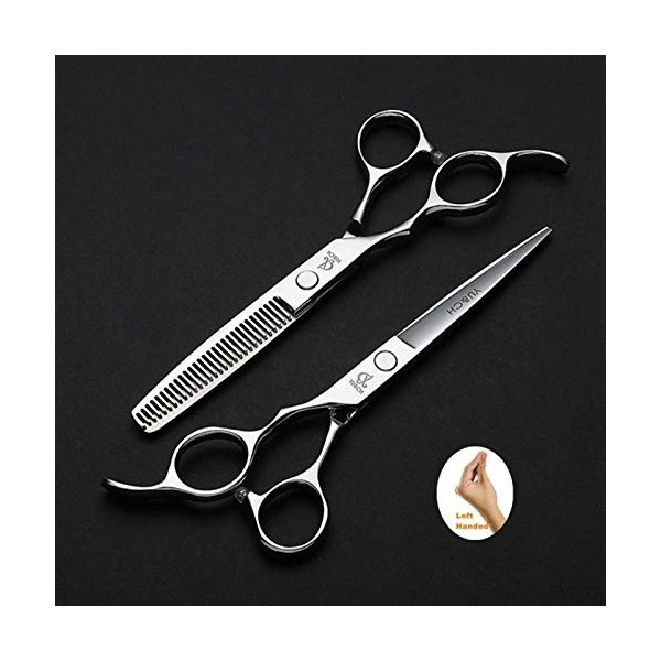 Ciseaux cheveux Gaucher coupe de cheveux Ciseaux Kit 6 pouces professionnel coiffure Ciseaux de coupe en acier inoxydable Cis