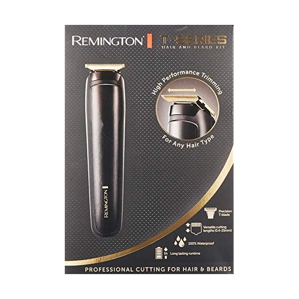 Remington Kit de tondeuse à cheveux et de tondeuse à barbe pour hommes de la série T - Kit de toilettage professionnel sans f