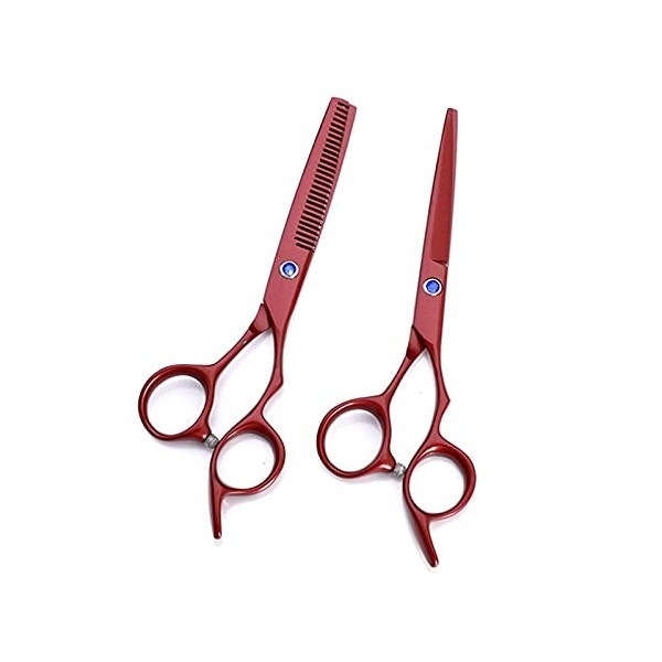 Ciseaux de coiffure rouge vin de 6 pouces, coupe de cheveux, ciseaux de maquillage, ciseaux de coiffeur, ciseaux de coupe de 