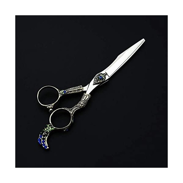 Ciseaux De Coiffure Vintage Européens 440c Ciseaux Plats Ciseaux À Dents Ciseaux Amincissants 6,0 Pouces,ToothCut6Inch