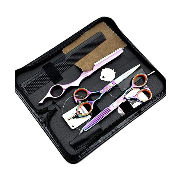 Ciseaux de coiffure, ensemble de combinaison de ciseaux de coiffeur Kit de ciseaux de cheveux coupe nette et précise pour sal