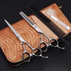 6,0 Pouces Ciseaux De Coupe De Cheveux Ciseaux De Coiffure Salon De Coiffure Set Professionnel Droites Dents Plates Dilution 
