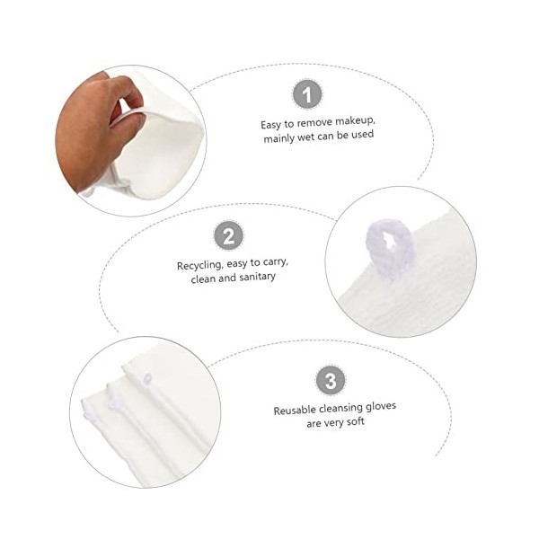 minkissy 40 Pièces Gants Démaquillants En Fibre Nettoyants Pour Le Visage Gants En Microfibre Pour Le Nettoyage Gant De Bain 