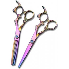 Ensemble De Ciseaux De Coiffure Ciseaux Amincissants 15,2 Cm Rose Salon De Coiffure Ou Usage Domestique Mehrfarbig S 